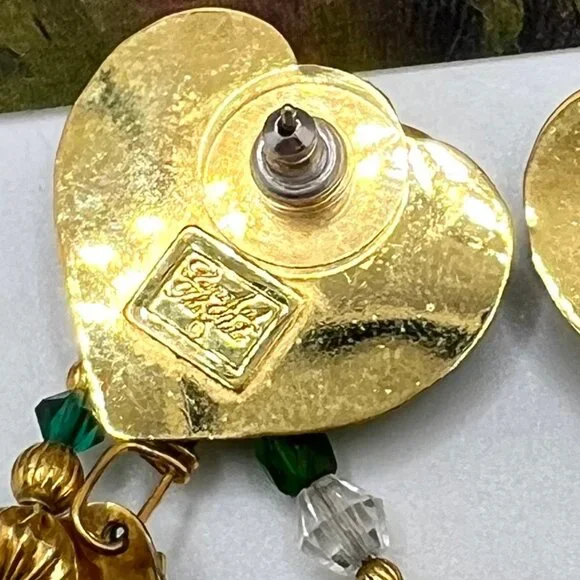 Lunch at the Ritz French Toads Pierced Earrings 1992 - Picture 6 of 6